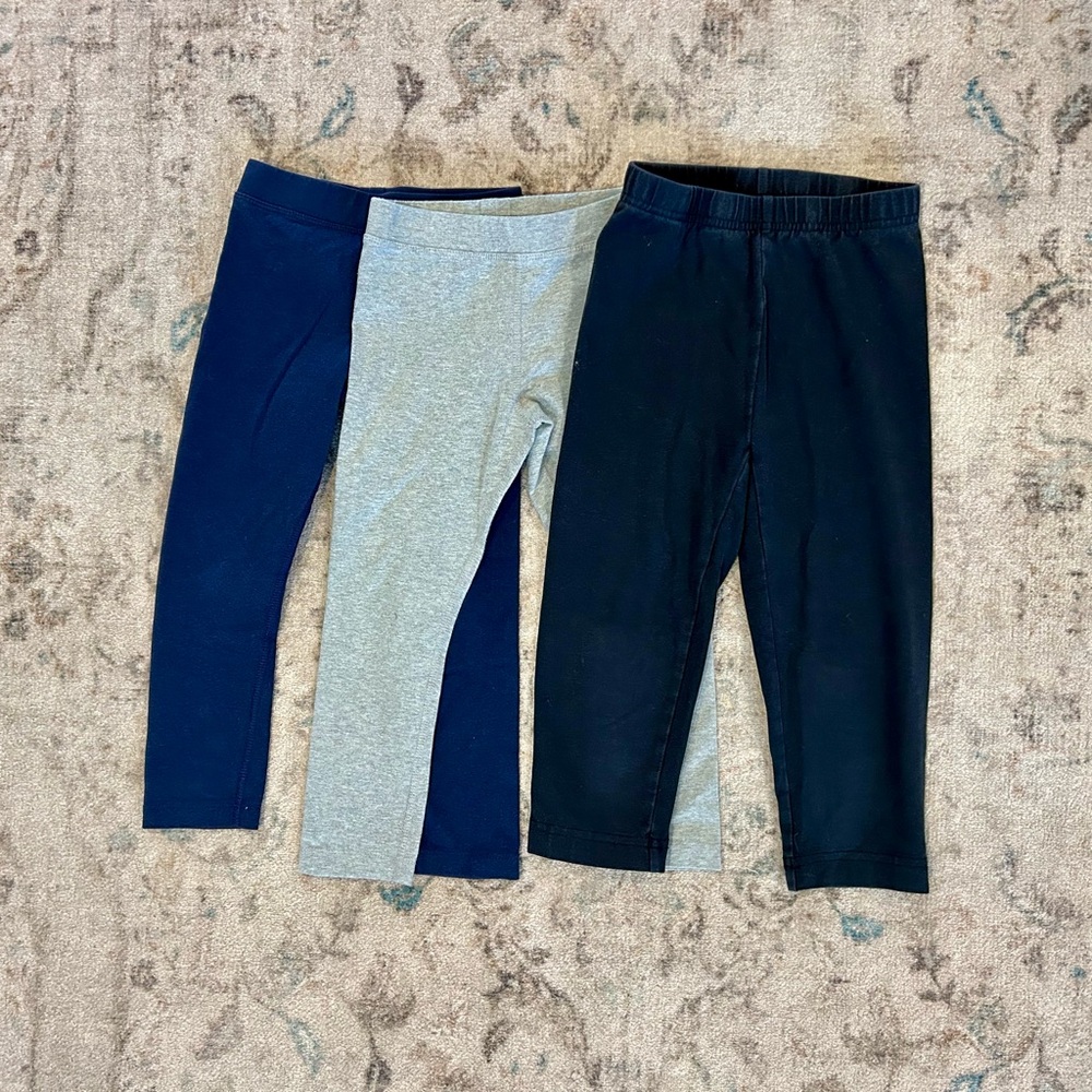 Primary and Hanna Andersson neutral leggings bundle